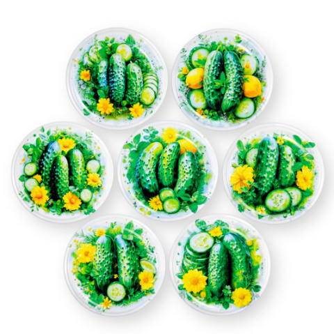 Zakrętki fi 82 / 6 Kompozycja Ogróki MIX warzywa karton 750 sztuk