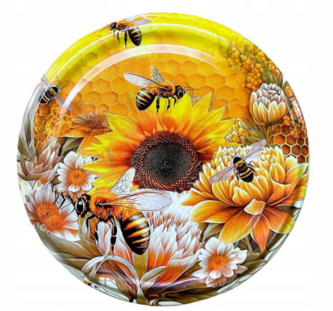 Zakrętki fi 82 MIÓD SŁONECZNIKI KARTON 750 sztuk / 0,30 sztuka