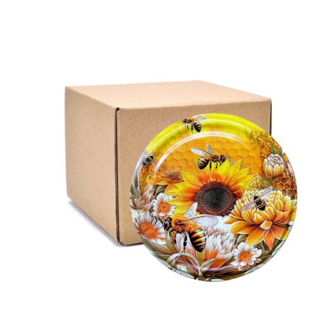 Zakrętki fi 82 MIÓD SŁONECZNIKI KARTON 750 sztuk / 0,30 sztuka