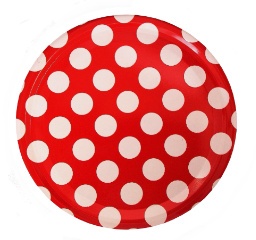 Zakrętki fi 82 Wieczko Kropki karton op.100 sztuk