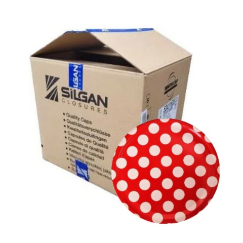 Zakrętki fi 82 Wieczko Kropki karton 660 sztuk Zakrętki fi 82 Wieczko Kropki karton 660 sztuk