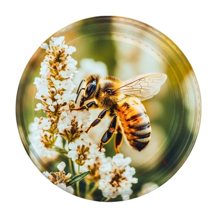 Zakrętki fi 82 do miodu Z PSZCZOŁĄ - NATURAL 1 KARTON 100 sztuk /