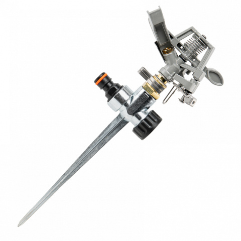 Zraszacz ogrodowy pulsacyjny, wbijany, metalowy KT230B